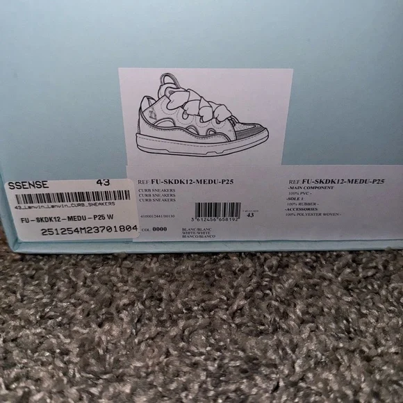 Lanvin Curb Sneakers Size 43 Men